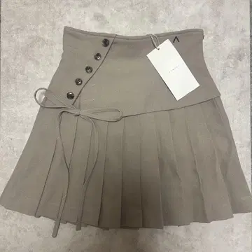 andmary Jade 하이웨이스트 미니스커트 베이지 S