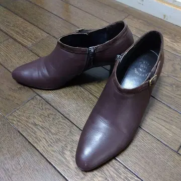 히미코 HIMIKO 워터 마사지 가죽 부티 브라운 23cm