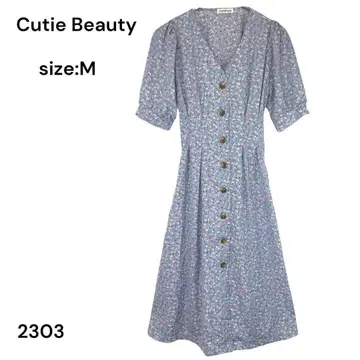 큐티 뷰티 Cutie Beauty 원피스 반팔 꽃무늬 M