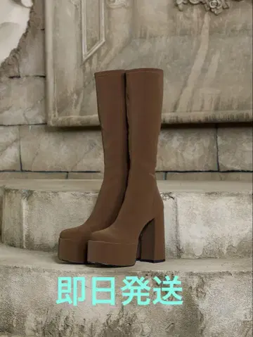 다리치 울트라 스트레치 롱 부츠 브라운 M