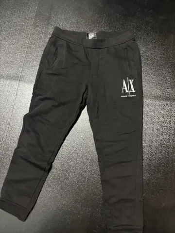 Armani Exchange ICON 블랙 조거 팬츠