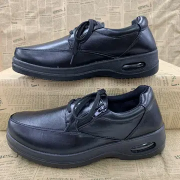 새상품 남성용 26.0cm 경량 인조 가죽 비즈니스 슈즈 블랙 101