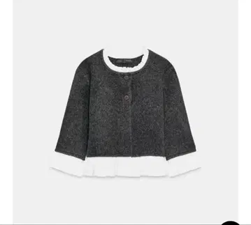 ZARA 프릴이 달린 그레이 가디건