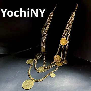 YochiNY 요키 뉴욕 코인 모티브 체인 3연 목걸이