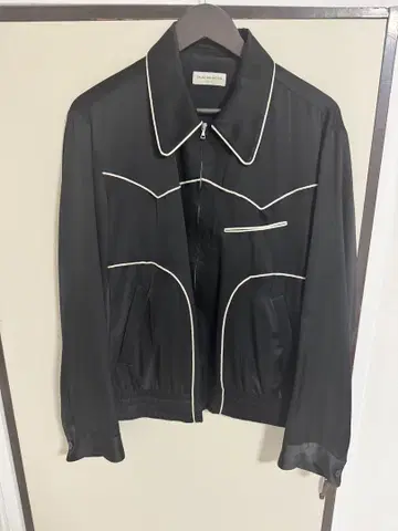 DRIES VAN NOTEN 18aw 파이핑 웨스턴 블루종