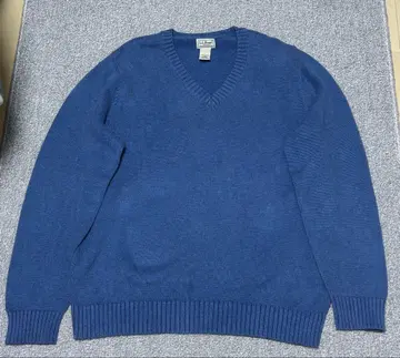 90s llbean 브이넥 코튼 100% 스웨터