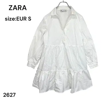 자라 ZARA 셔츠 튜닉 상의 긴팔 코튼 EUR S 귀여운