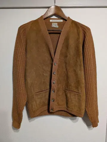 브라운 가디건 스웨이드 빈티지