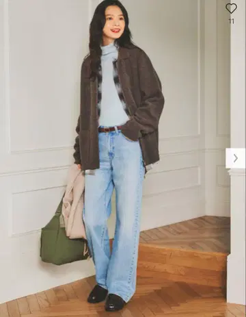 유니클로 UNIQLO x JWANDERSON 스트레이트 청바지 63 블루