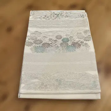 여름 오비 명주 명주겹 오비 아야메 국화 은사 화이트