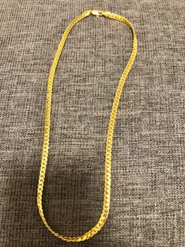 골드 컬러 골드 체인 목걸이 여성용 목걸이 유품 정리 50cm