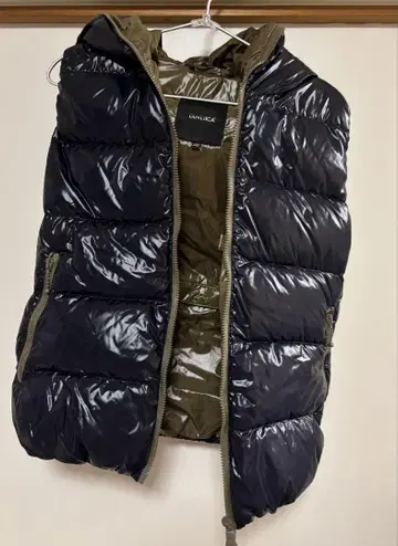 DUVETICA 다운 베스트 사이즈 40 네이비 올리브