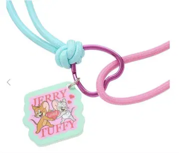 택 포함 새상품 톰과 제리 Jerry & Tuffy 넥스트랩 핑크