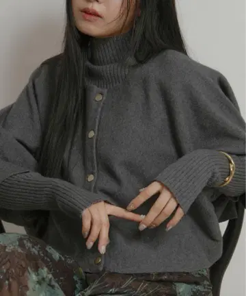 포므리슈 렐비에 니트 케이프 & 리브 니트 앙상블