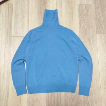 S20 유니클로 캐시미어 100% 터틀넥 스웨터 L 블루