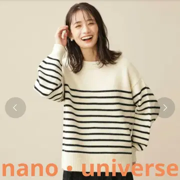 익명 배송 nano universe 보더 무늬 긴팔 니트 스웨터