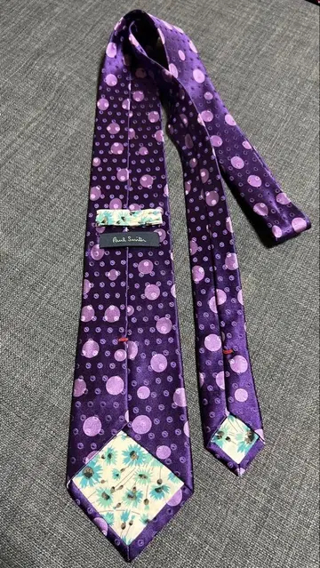 폴스미스 보라색 도트 무늬 넥타이