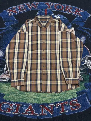 BEAMS HEART 체크 무늬 긴팔 셔츠