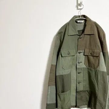 [ H.R.REMAKE ] 밀리터리 패치워크 자켓