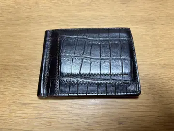 Felisi 페리지 이단 접이식 지갑 머니클립 악어 엠보싱