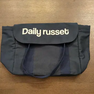 [미사용 새상품] Daily russet 로고 플랩 토트백 M