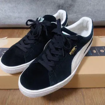 Puma 스웨이드 블랙 화이트 스니커즈