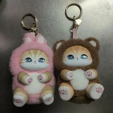 mofusand Fluffy Kittens 봉제 인형 키링 2종