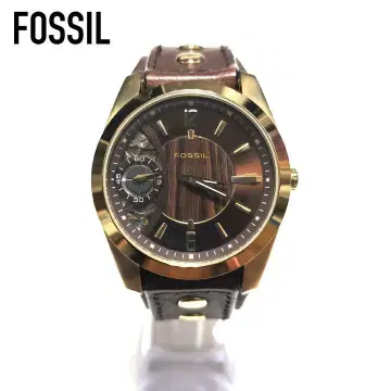 FOSSIL 파슬 우드 스타일 스켈레톤 기계식 자동 와인딩