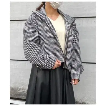 SHEER flow 체크 숏 블루종