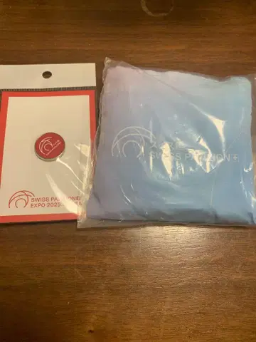 오사카 만박 스위스 파빌리온 에코백 핀 배지