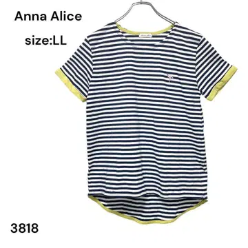 Anna Alice 셔츠 상의 보더 반팔
