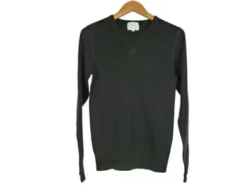 UNITED ARROWS V 가제트 코튼 니트 S 블랙 긴팔 스웨터