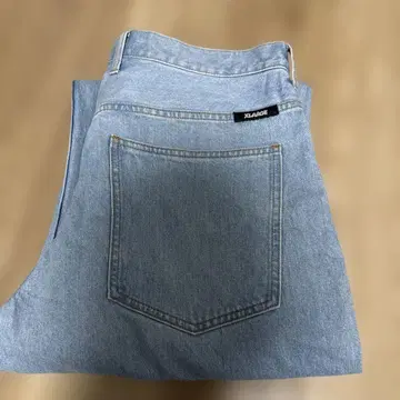 XLARGE 라이트 블루 스트레이트 청바지 35