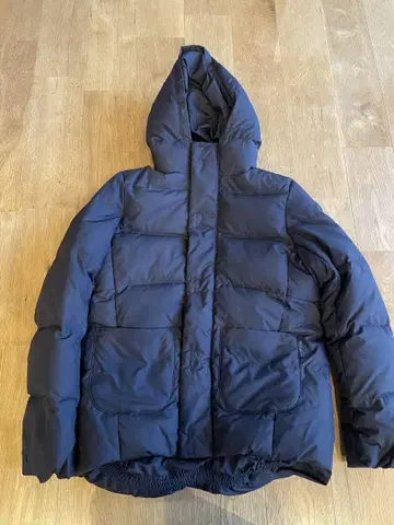 Bshop 짐플렉스 네이비 후드 부착 다운 자켓 여성용