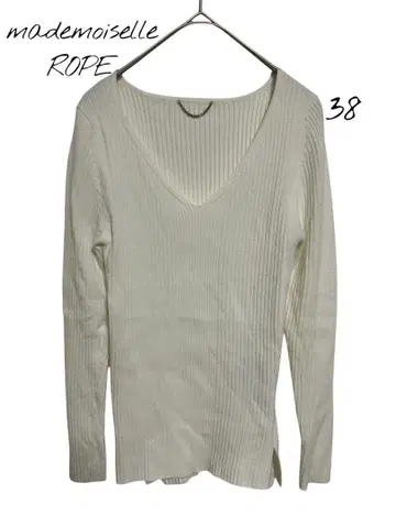 mademoiselle ROPE V넥 니트 V넥 상의 38