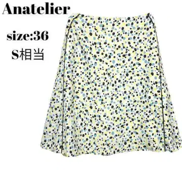 아나텔리어 무릎 기장 도트 스커트 36