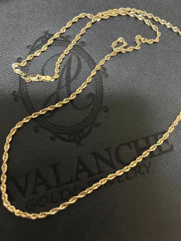 10K 로프 체인 목걸이 56cm 2.5mm