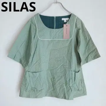 사이러스 반팔 셔츠 블라우스 스퀘어넥 미사용 새상품 지퍼 S