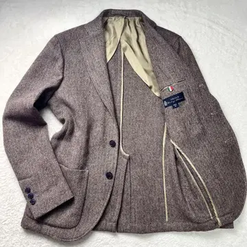 ORIAN 이탈리아제 테일러드 자켓 헤링본 보라색 46