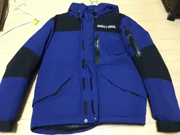SCHOTT 다운 자켓 파랑 블랙