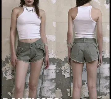 BOHEMSEO STRAP LAYERED SHORTS 24SS