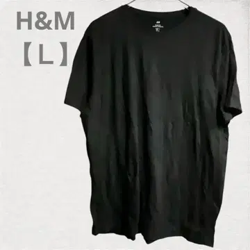 H&M 슬림핏 블랙 T셔츠 L