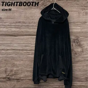 TIGHTBOOTH 타이트 부스 후드티 벨로아 블랙 풀오버
