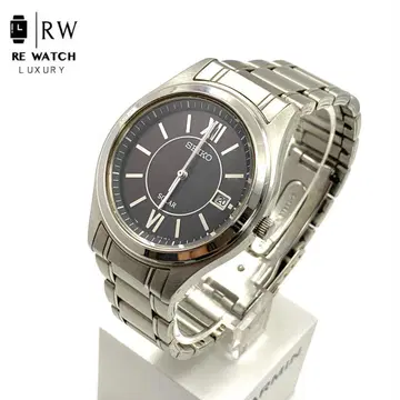 7-976 SEIKO V145-0BS0 솔라 손목시계 블랙