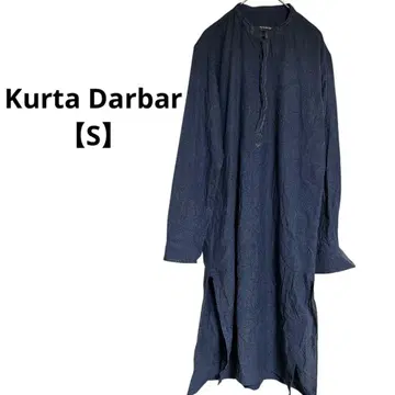 새상품급 Kurta Darbar [ S ] 롱 셔츠 원피스 다크 블루