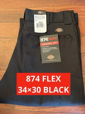 Dickies 874 FLEX 워크 팬츠 34 x 30 블랙