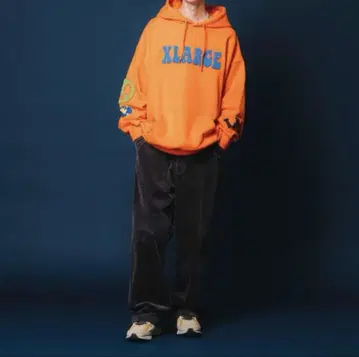 XLARGE 플라워 후드티