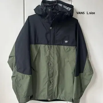 VANS 마운틴 후드티 카키 x 블랙 L 새상품급