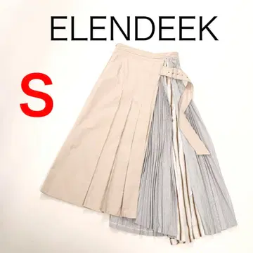 H3011 엘렌딕 사이드 플리츠 절개 롱 스커트