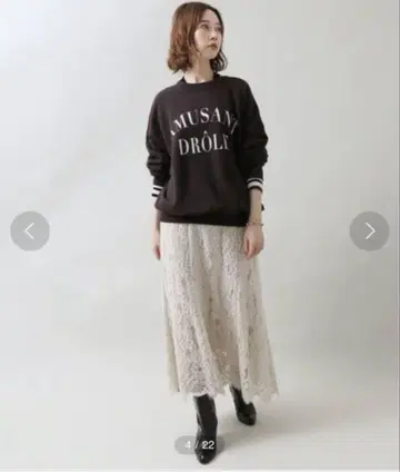 IENA 이에나 플라워 레이스 플레어 스커트 미사용 새상품 40 사이즈